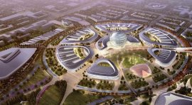 Aerial rendering of website for Astana Expo 2017, courtesy the Expo.